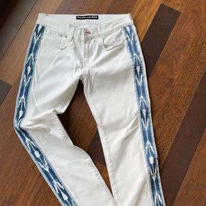 - Ralph Lauren Black Label jeans, embroidered trim